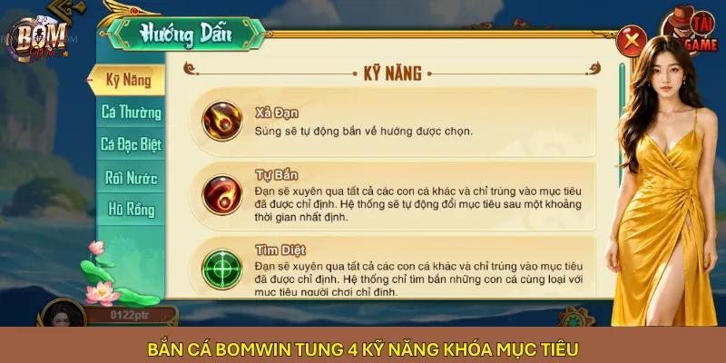 Bắn cá Bomwin tung 4 kỹ năng khóa mục tiêu
