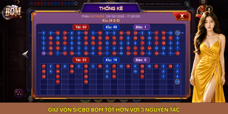 Giữ vốn Sicbo Bom tốt hơn với 3 nguyên tắc