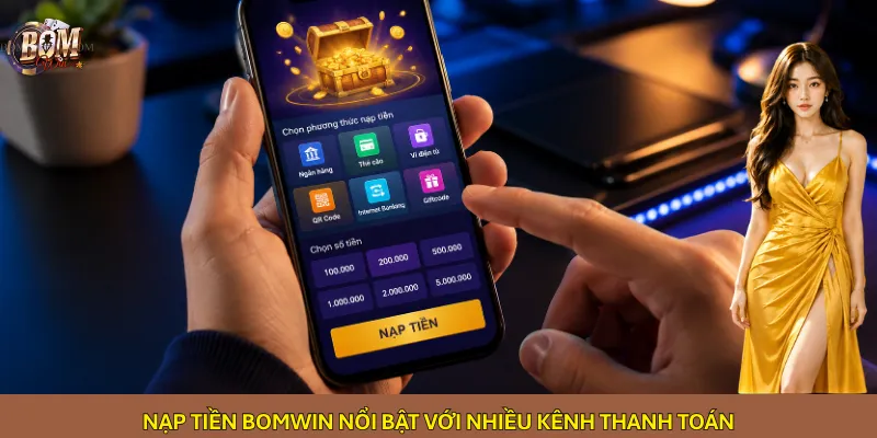 Nạp tiền Bomwin nổi bật với nhiều kênh thanh toán
