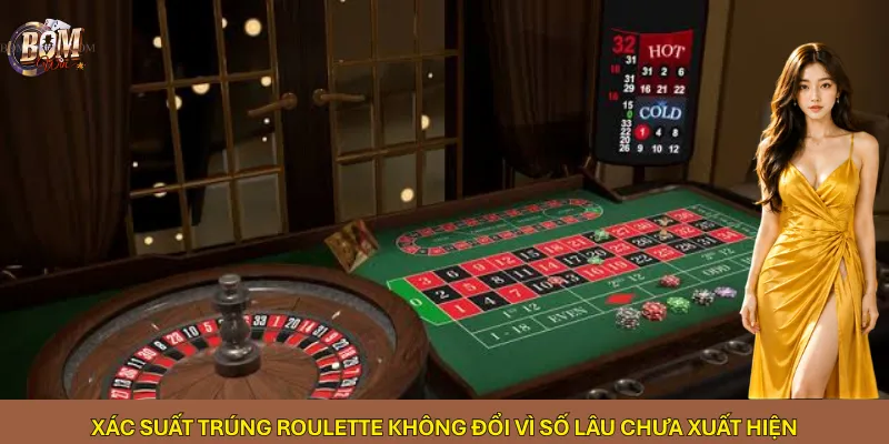 Xác suất trúng Roulette không đổi vì số lâu chưa xuất hiện